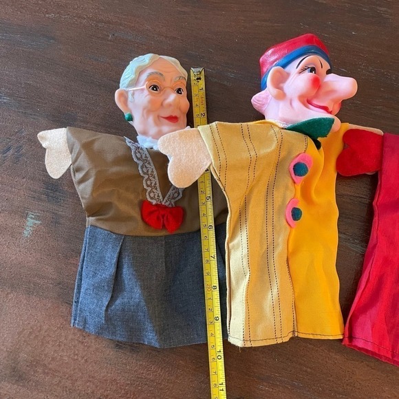 Mr. Roger Neighborhood Vintage Hand Puppets Theater Clown , Jester & Grandma - Picture 3 of 4